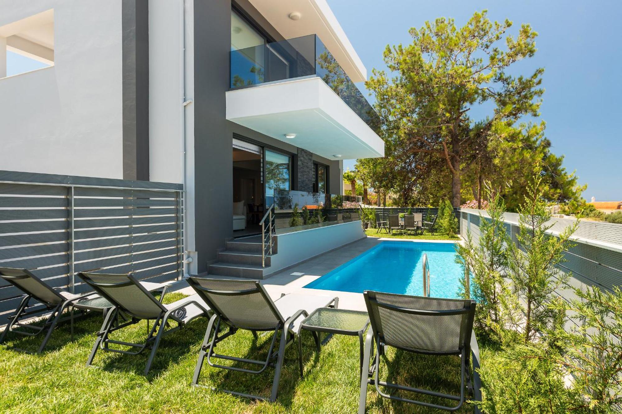 Nisos Villa, Pool & Heated Spawhirlpool, Walking To Beach, By Thinkvilla Sfáka Extérieur photo