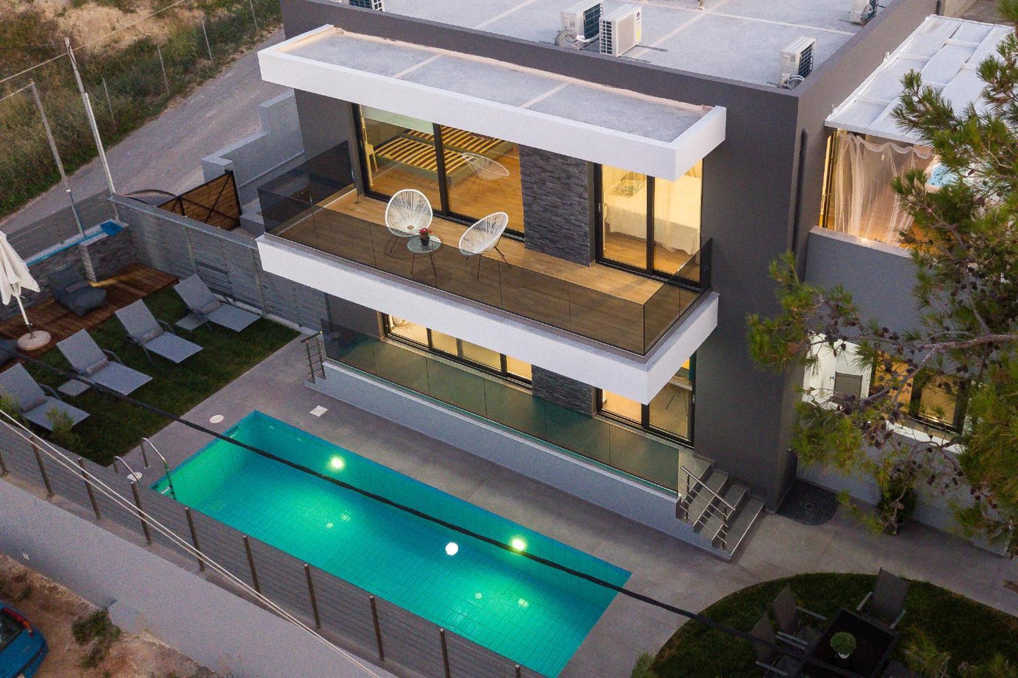 Nisos Villa, Pool & Heated Spawhirlpool, Walking To Beach, By Thinkvilla Sfáka Extérieur photo