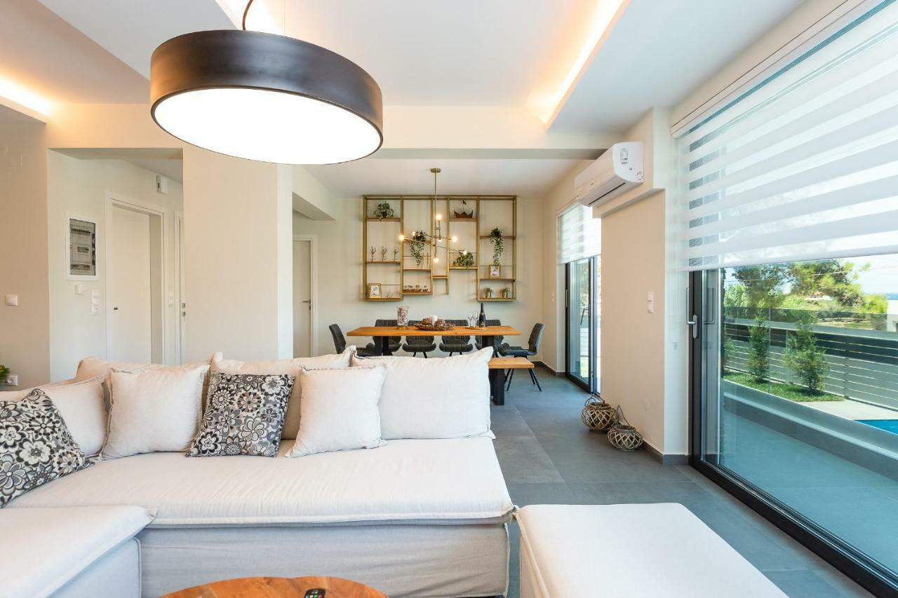 Nisos Villa, Pool & Heated Spawhirlpool, Walking To Beach, By Thinkvilla Sfáka Extérieur photo